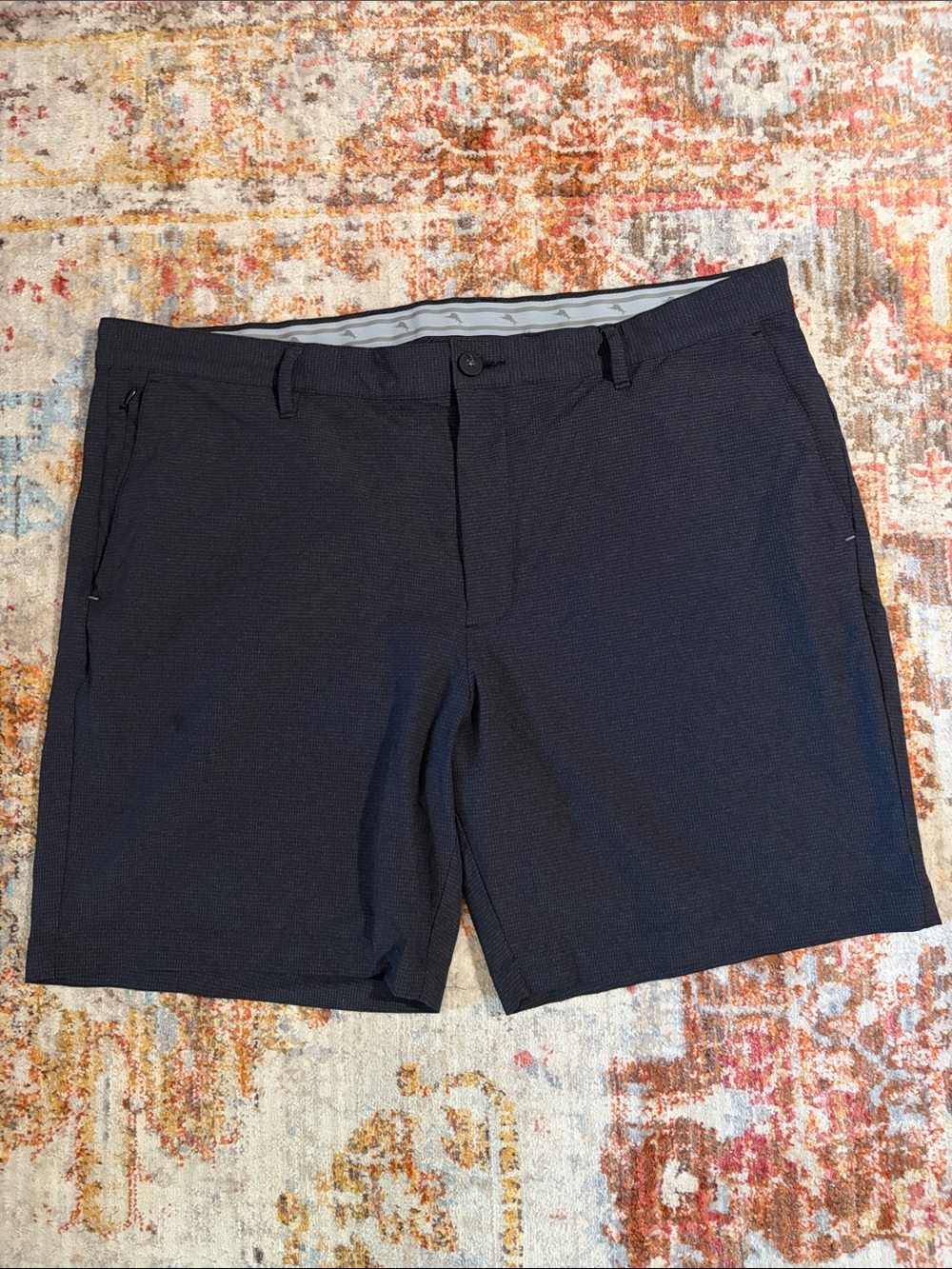 Tommy Bahama Black Textured Shorts